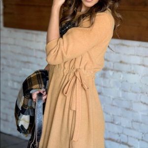 NWOT Mustard Side tie dress size Large, never worn